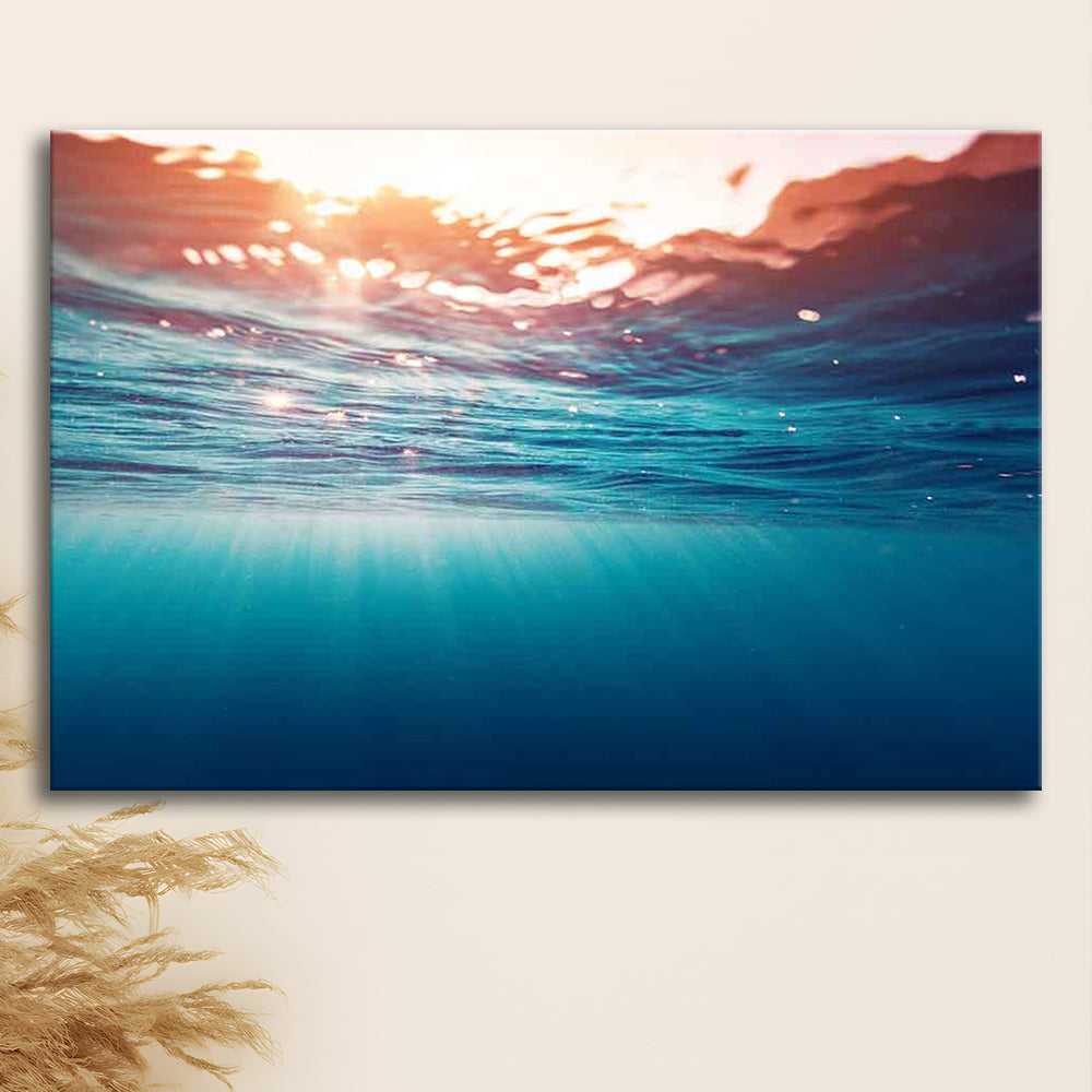 Underwater Photo Canvas Print – Large Wall Decor for Over the Bed, Cavas Print Wall Art Hom Decor