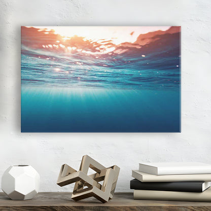Underwater Photo Canvas Print – Large Wall Decor for Over the Bed, Cavas Print Wall Art Hom Decor