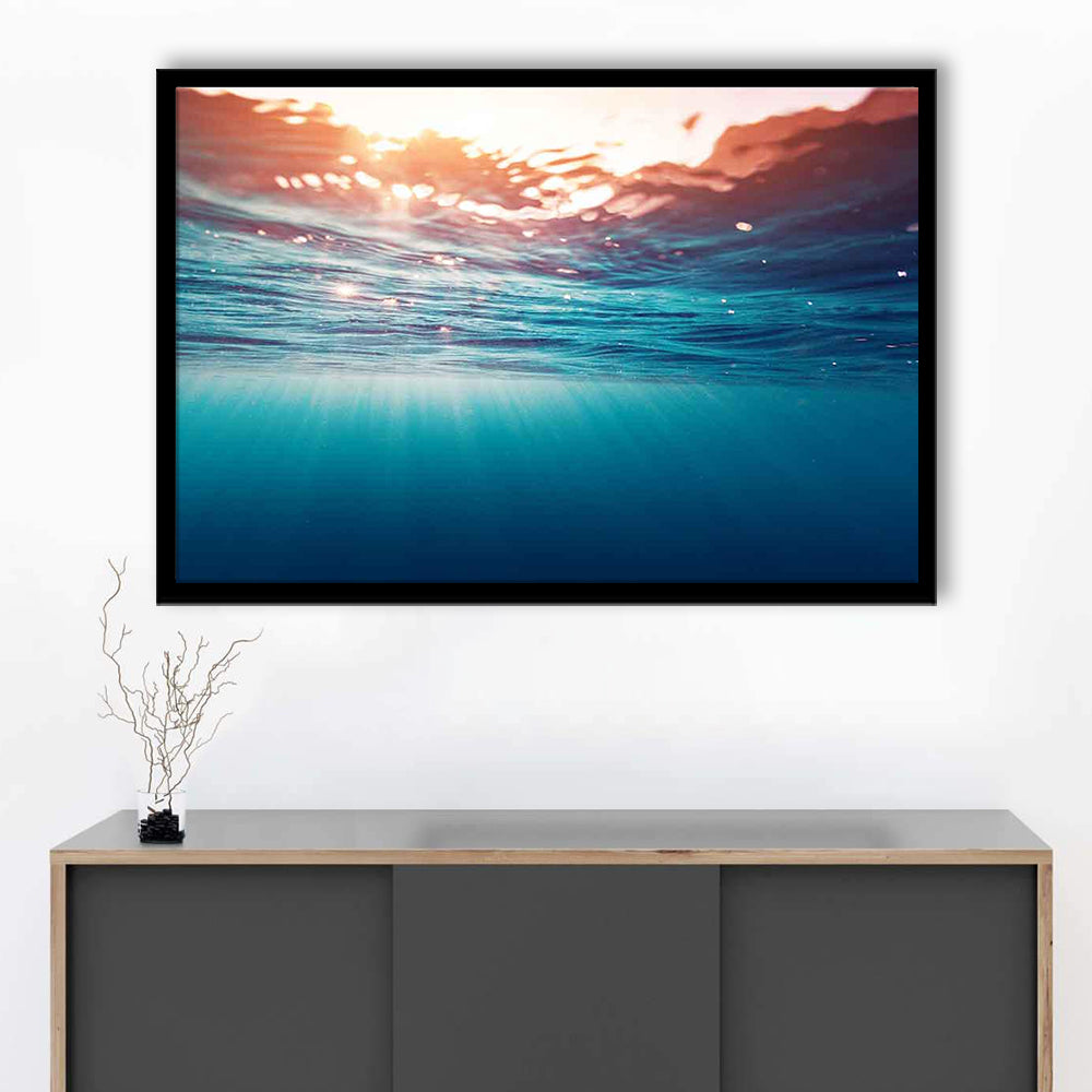 Underwater Photo Art Prints – Large Wall Decor For Over The Bed, Framed Art Print, Picture Framed