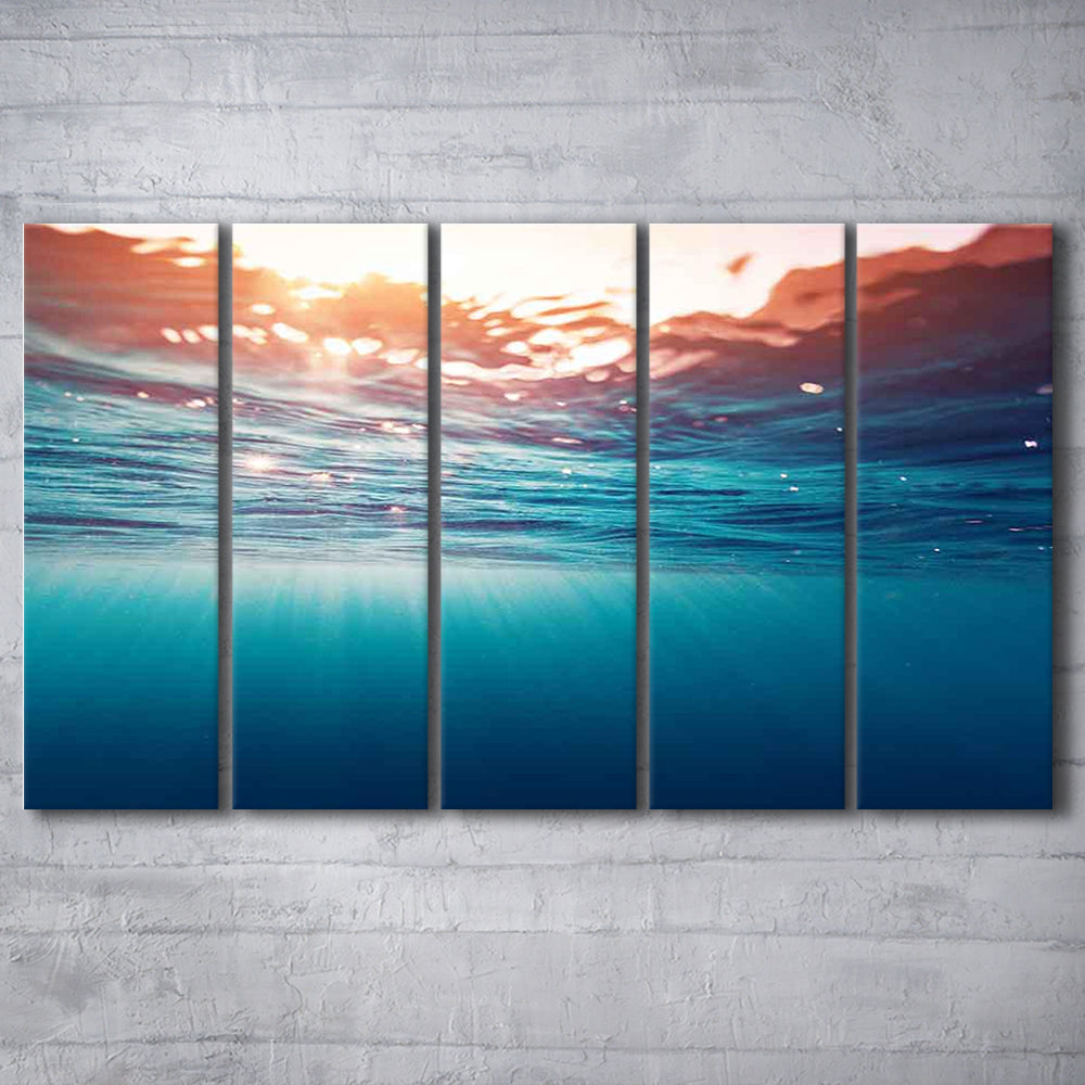 Underwater Photo Canvas Print – Large Wall Decor for Over the Bed, 5 Piece B Extra Large Cavas Print Wall Art Decor