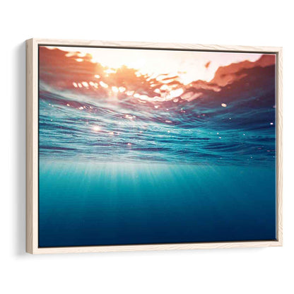 Underwater Photo Canvas Print – Large Wall Decor For Over The Bed, Framed Cavas Print, Floating Frame