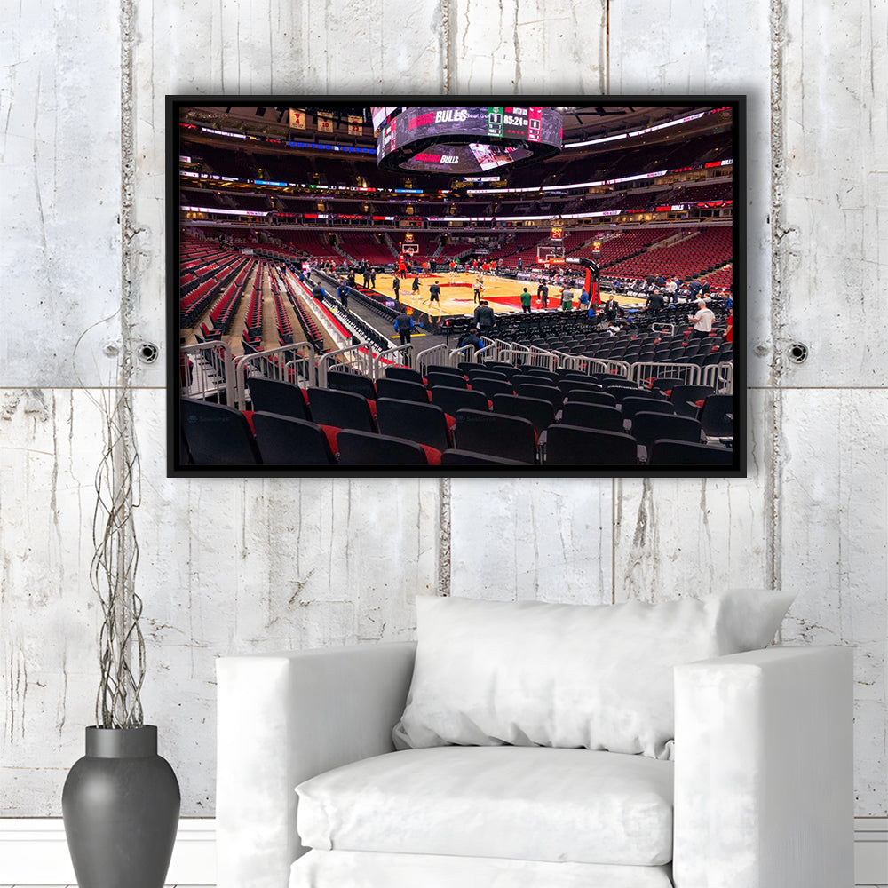 United Center Chicago, Stadium Canvas, Sport Art, Framed Canvas Print Wall Art, Floating Frame