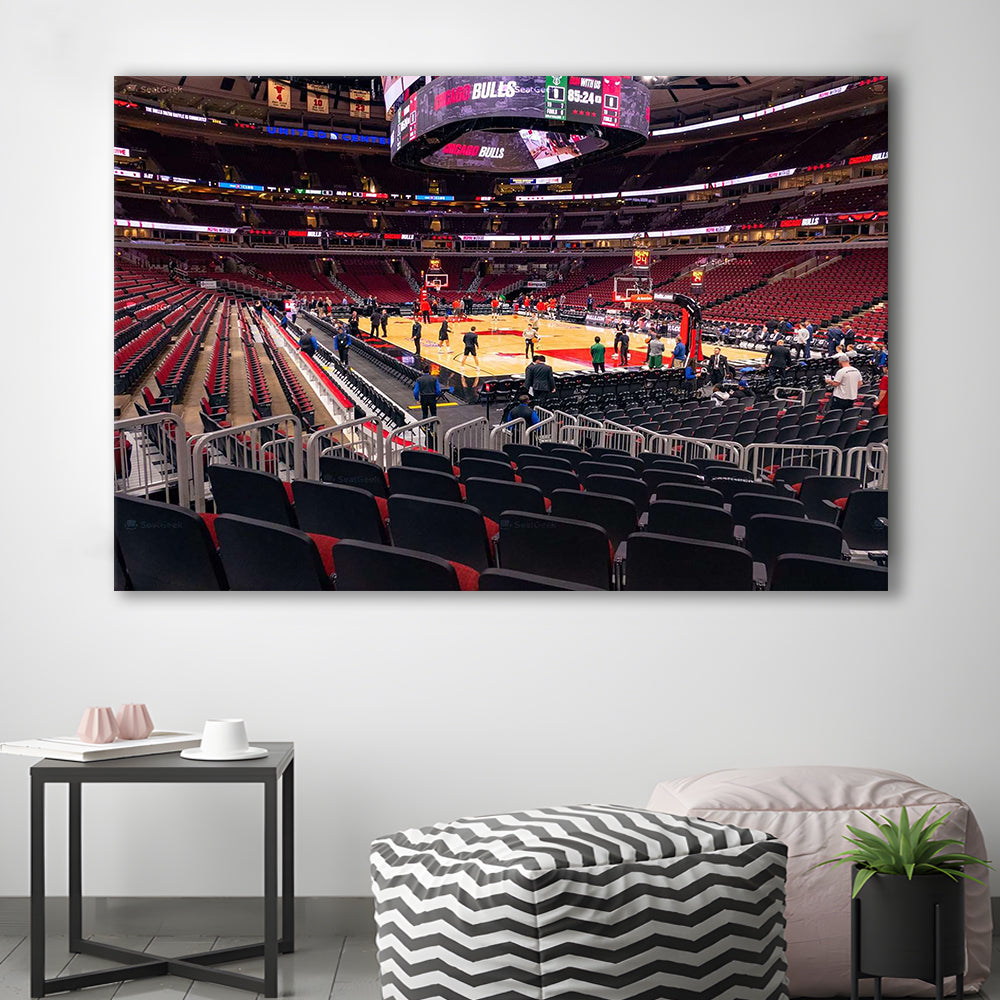 United Center Chicago, Stadium Canvas, Sport Art, Gift for him, Man Cave Decor, Art Print, Canvas Print Wall Art