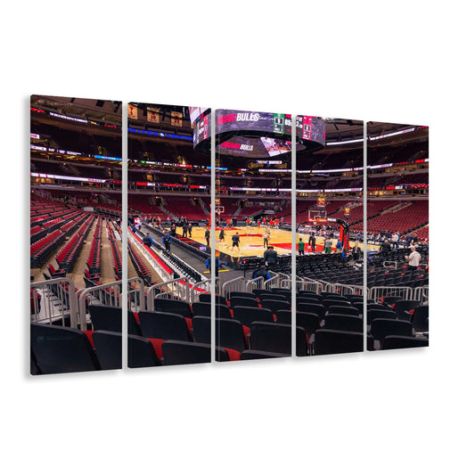United Center Chicago, Stadium Canvas, Sport Art, 5 Panel B, Extra Large Canvas, Canvas Print Wall Art