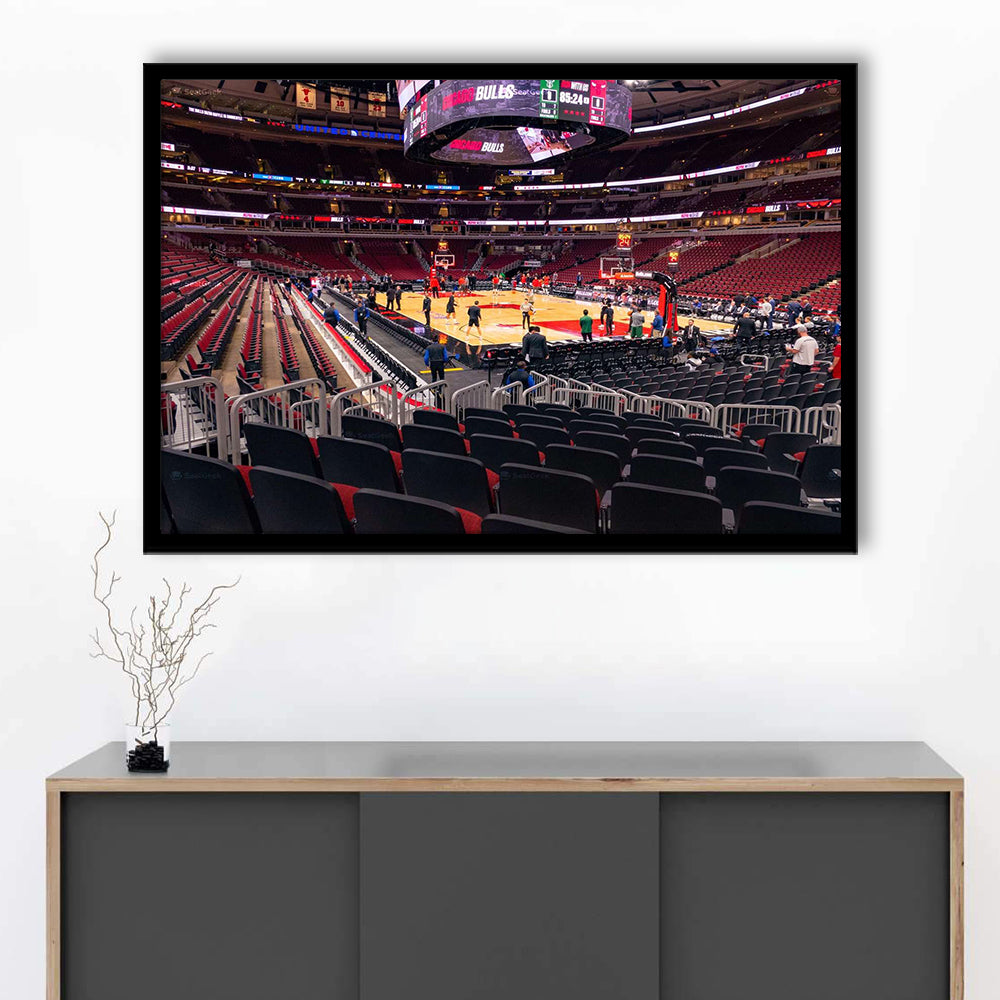 United Center Chicago, Stadium Canvas, Sport Art, Gift for him, Framed Art Print Wall Decor, Picture Framed