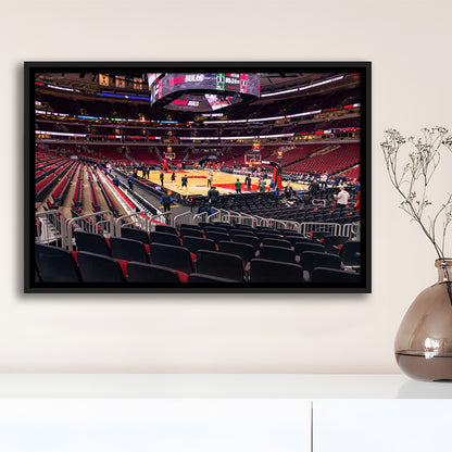 United Center Chicago, Stadium Canvas, Sport Art, Framed Canvas Print Wall Art, Floating Frame