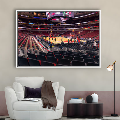 United Center Chicago, Stadium Canvas, Sport Art, Framed Canvas Print Wall Art, Floating Frame
