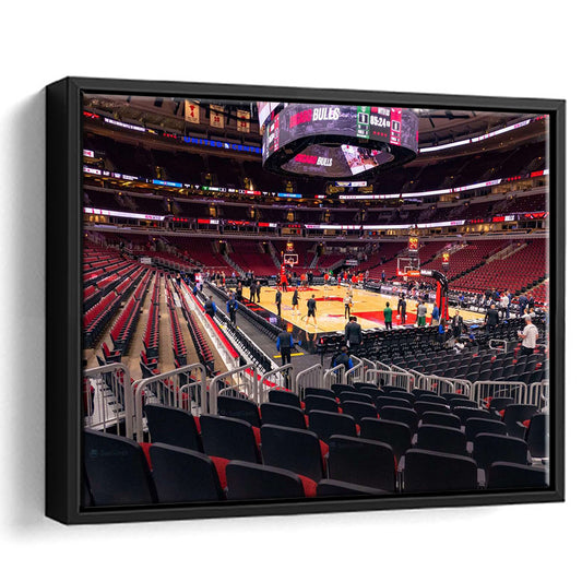 United Center Chicago, Stadium Canvas, Sport Art, Framed Canvas Print Wall Art, Floating Frame