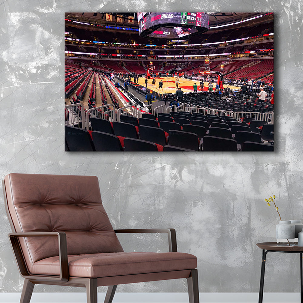 United Center Chicago, Stadium Canvas, Sport Art, Gift for him, Man Cave Decor, Art Print, Canvas Print Wall Art