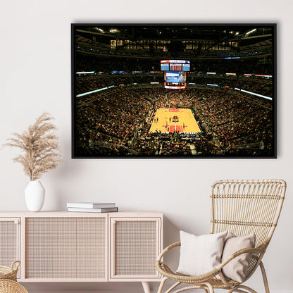 United Center, Stadium Canvas, Sport Art, Framed Canvas Print Wall Art, Floating Frame