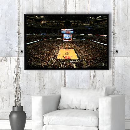 United Center, Stadium Canvas, Sport Art, Framed Canvas Print Wall Art, Floating Frame