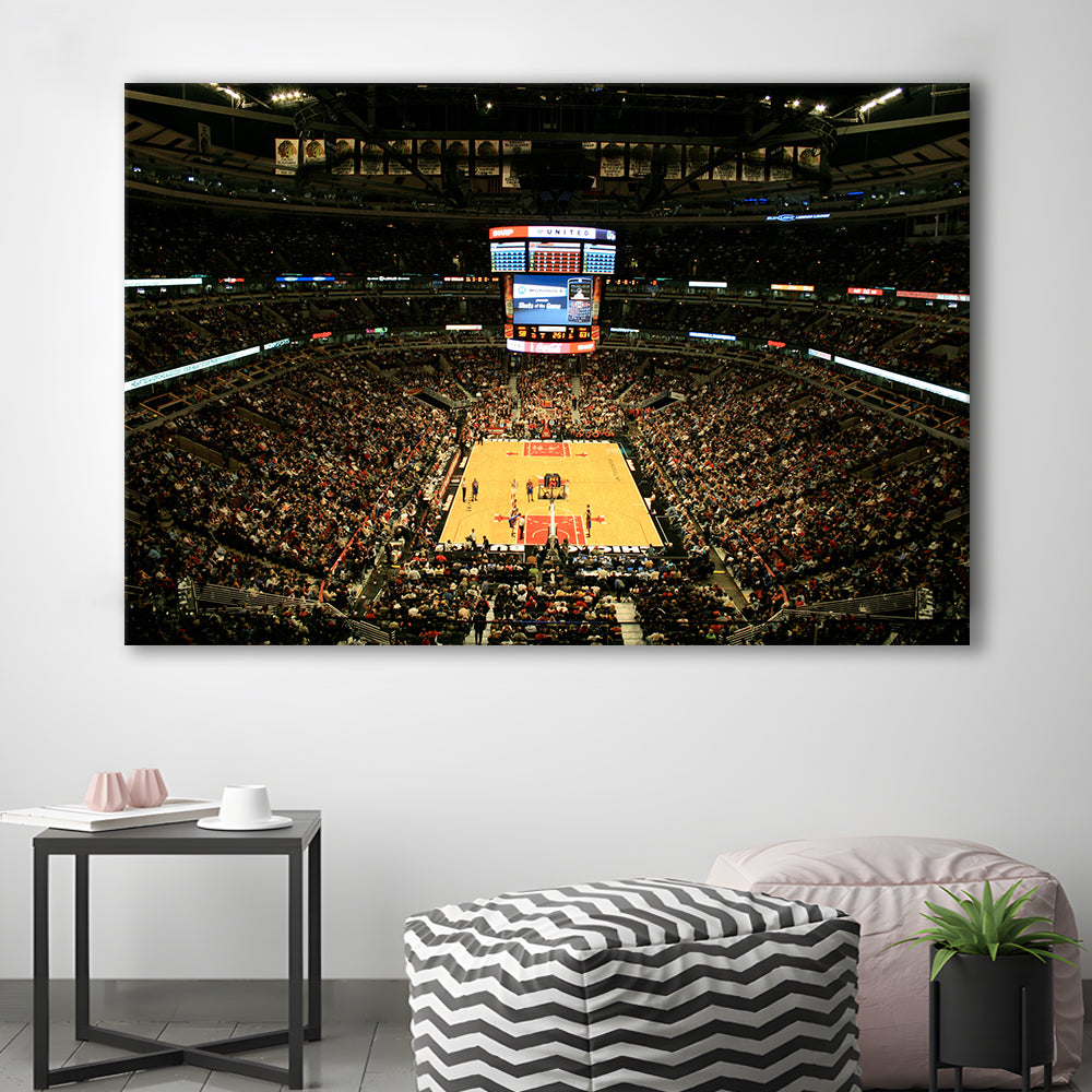 United Center, Stadium Canvas, Sport Art, Gift for him, Man Cave Decor, Art Print, Canvas Print Wall Art