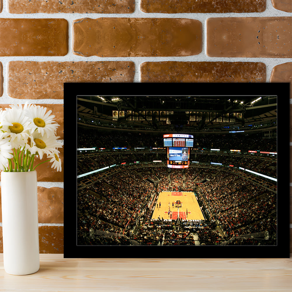 United Center, Stadium Canvas, Sport Art, Gift for him, Framed Art Print Wall Decor, Picture Framed