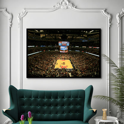 United Center, Stadium Canvas, Sport Art, Gift for him, Framed Art Print Wall Decor, Picture Framed