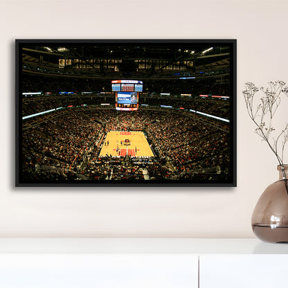 United Center, Stadium Canvas, Sport Art, Framed Canvas Print Wall Art, Floating Frame