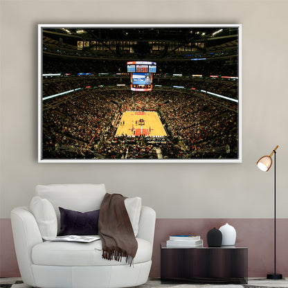 United Center, Stadium Canvas, Sport Art, Framed Canvas Print Wall Art, Floating Frame