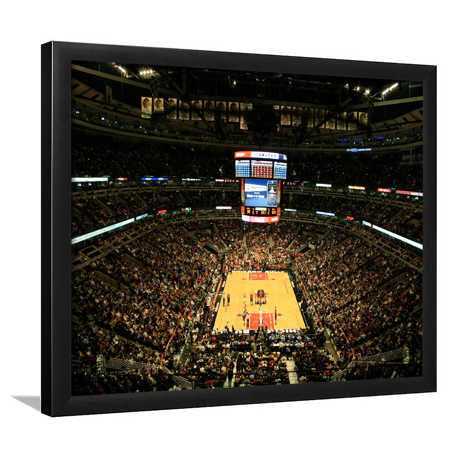 United Center, Stadium Canvas, Sport Art, Gift for him, Framed Art Print Wall Decor, Picture Framed