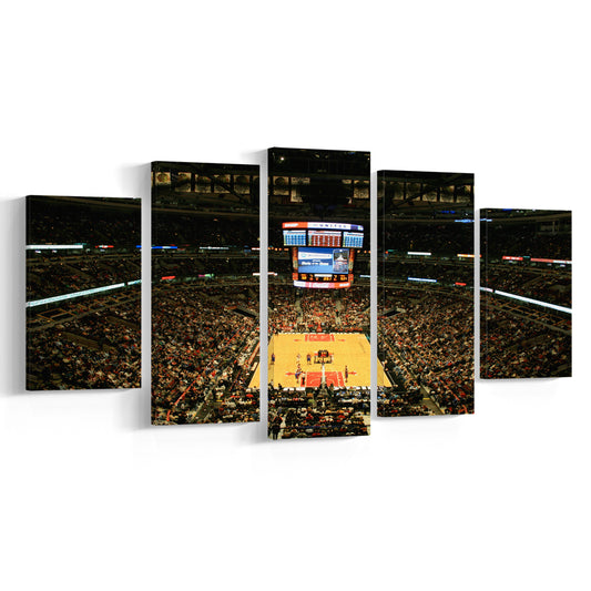 United Center, Stadium Canvas, Sport Art, Gift for him, 5 Panel, Large Canvas, Canvas Print Wall Art