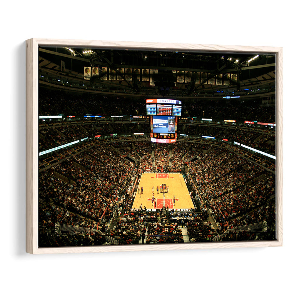 United Center, Stadium Canvas, Sport Art, Framed Canvas Print Wall Art, Floating Frame
