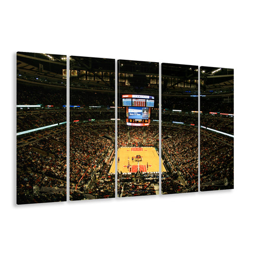 United Center, Stadium Canvas, Sport Art, 5 Panel B, Extra Large Canvas, Canvas Print Wall Art