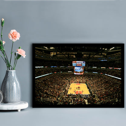 United Center, Stadium Canvas, Sport Art, Gift for him, Framed Art Print Wall Decor, Picture Framed