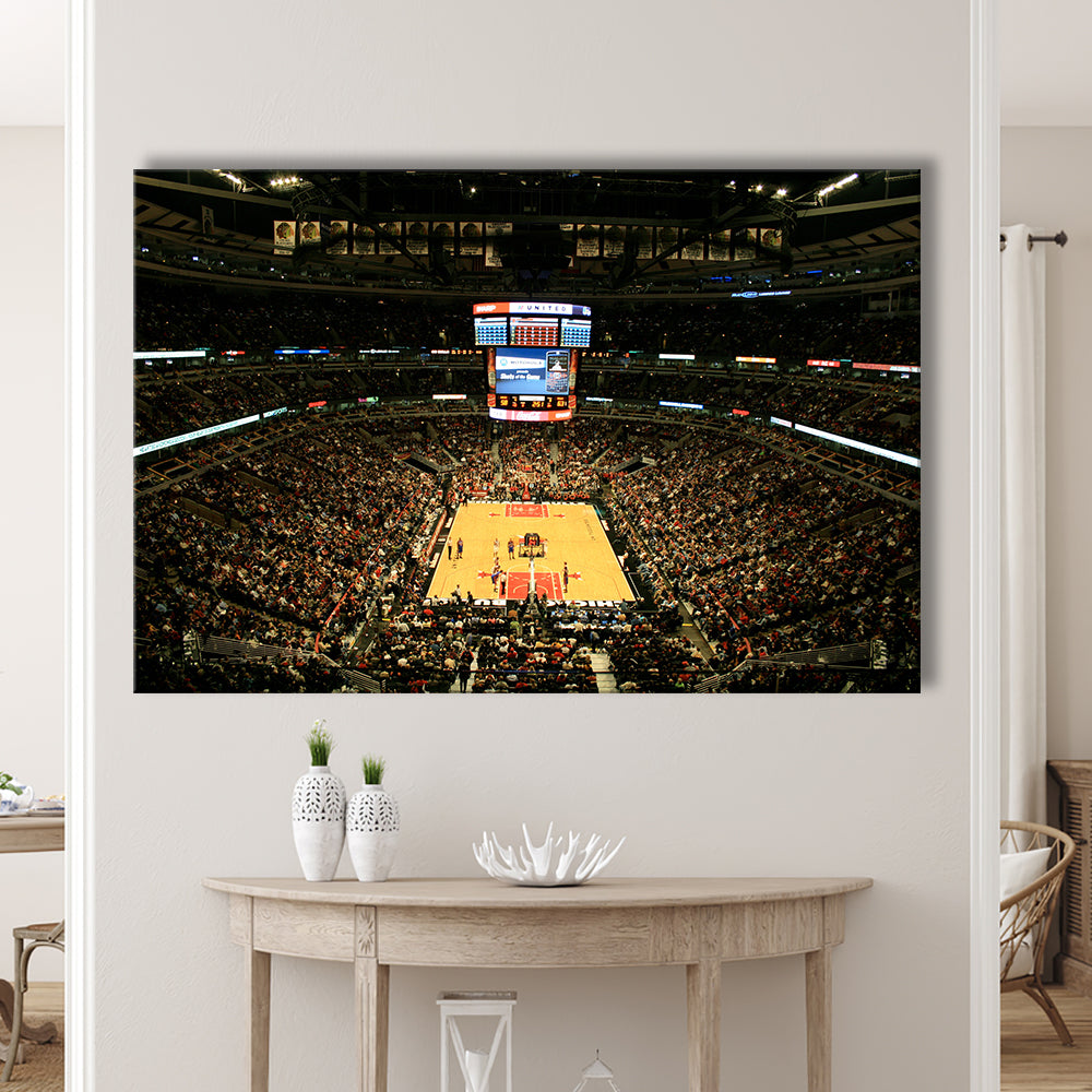 United Center, Stadium Canvas, Sport Art, Gift for him, Man Cave Decor, Art Print, Canvas Print Wall Art