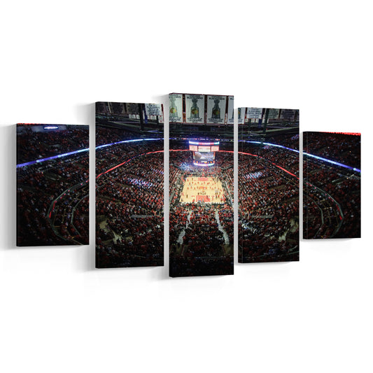 United Center Stadium, Stadium Canvas, Sport Art, Gift for him, 5 Panel, Large Canvas, Canvas Print Wall Art