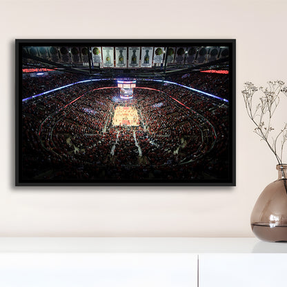 United Center Stadium, Stadium Canvas, Sport Art, Framed Canvas Print Wall Art, Floating Frame