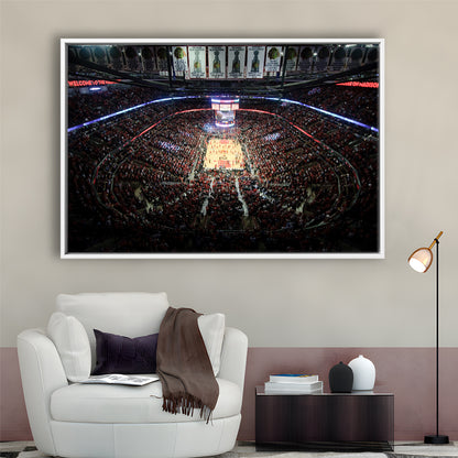 United Center Stadium, Stadium Canvas, Sport Art, Framed Canvas Print Wall Art, Floating Frame