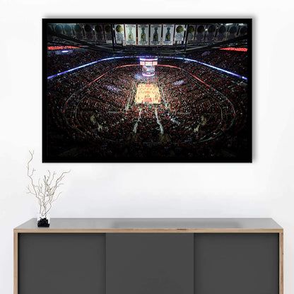 United Center Stadium, Stadium Canvas, Sport Art, Gift for him, Framed Art Print Wall Decor, Picture Framed