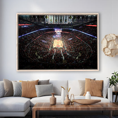 United Center Stadium, Stadium Canvas, Sport Art, Framed Canvas Print Wall Art, Floating Frame