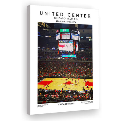 United Center Stadium, Bulls Basketball Stadium Wall Art Print, Sport Art Print, Canvas Prints Wall Art, Man Cave Decor