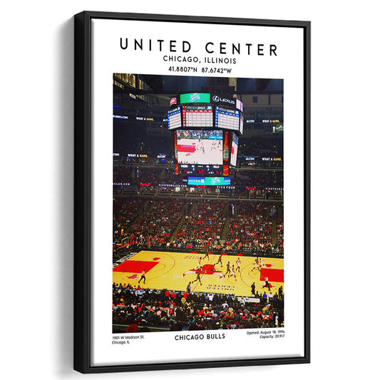 United Center Stadium, Bulls Basketball Stadium Wall Art Print, Sport Art Print, Framed Canvas Prints Wall Art