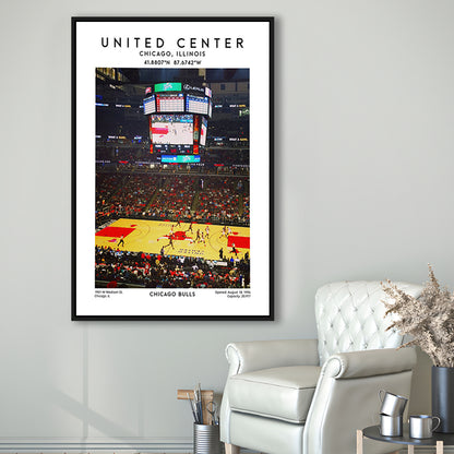 United Center Stadium, Bulls Basketball Stadium Wall Art Print, Sport Art Print, Framed Canvas Prints Wall Art