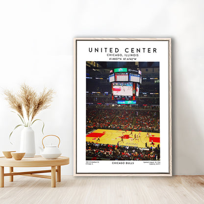 United Center Stadium, Bulls Basketball Stadium Wall Art Print, Sport Art Print, Framed Canvas Prints Wall Art