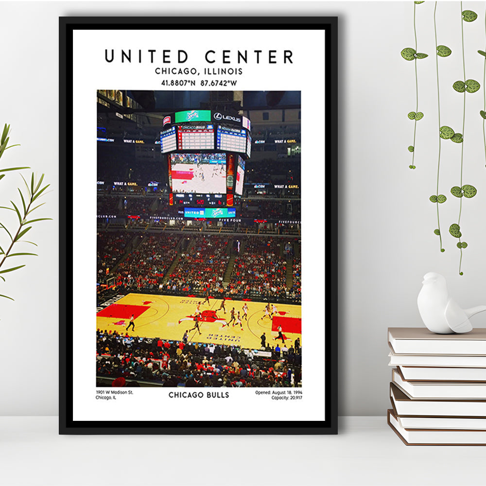 United Center Stadium, Bulls Basketball Stadium Wall Art Print, Sport Art Print, Framed Canvas Prints Wall Art