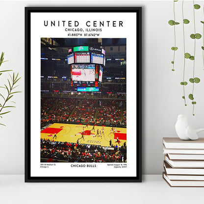 United Center Stadium, Bulls Basketball Stadium Wall Art Print, Sport Art Print, Framed Canvas Prints Wall Art