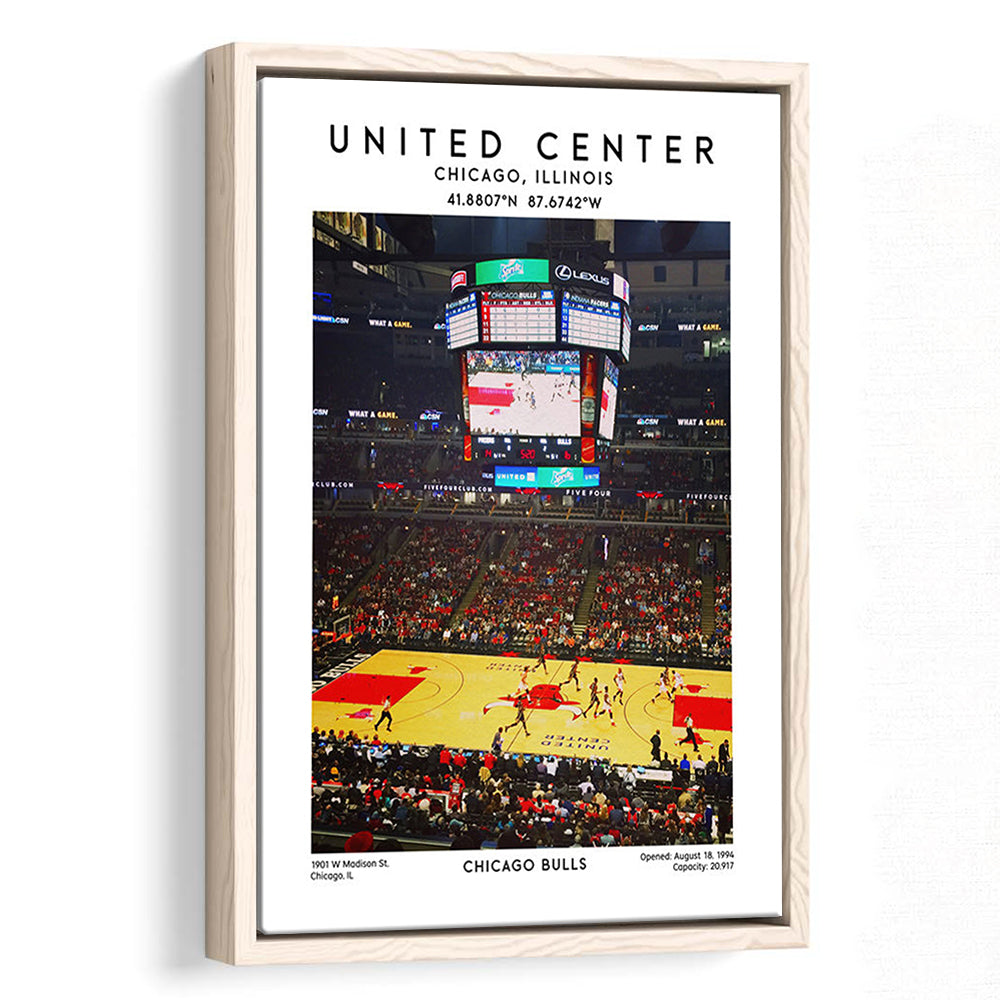 United Center Stadium, Bulls Basketball Stadium Wall Art Print, Sport Art Print, Framed Canvas Prints Wall Art