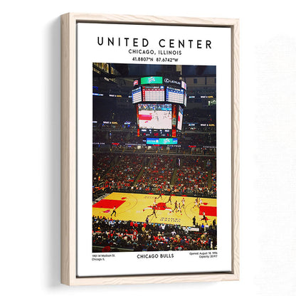 United Center Stadium, Bulls Basketball Stadium Wall Art Print, Sport Art Print, Framed Canvas Prints Wall Art
