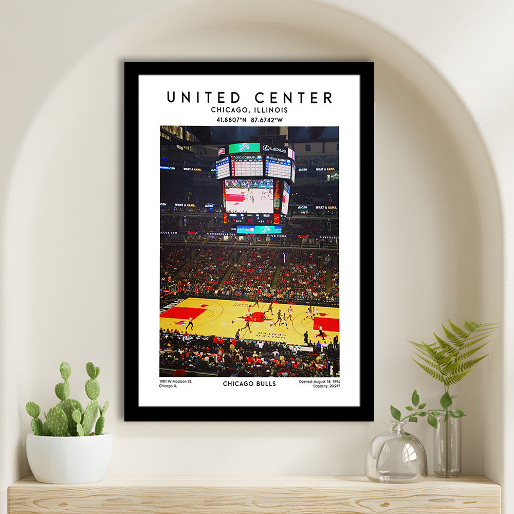 United Center Stadium, Bulls Basketball Stadium Wall Art Print, Sport Art Print, Framed Art Prints Wall Decor
