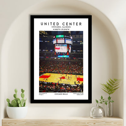 United Center Stadium, Bulls Basketball Stadium Wall Art Print, Sport Art Print, Framed Art Prints Wall Decor