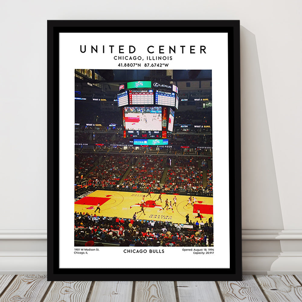 United Center Stadium, Bulls Basketball Stadium Wall Art Print, Sport Art Print, Framed Canvas Prints Wall Art
