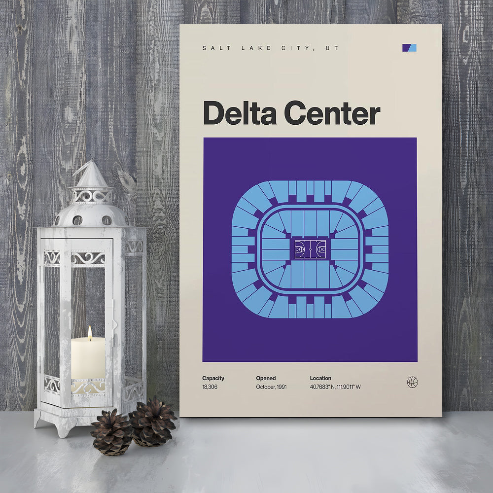 Utah Jazz Stadium Print, Delta Center Stadium Print, Fan Gifts, Sport Art, Canvas Print Wall Art