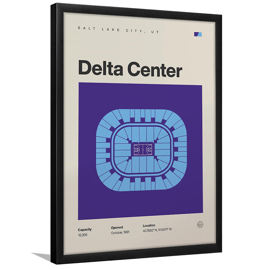 Utah Jazz Stadium Print, Delta Center Stadium Print, Gifts for him, Sport Art, Framed Art Print Wall Decor