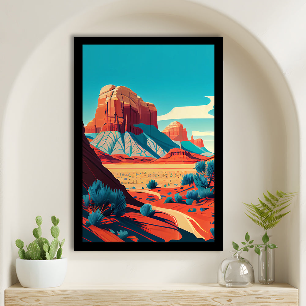 Utah Retro Art Print, Utah City Wall Art, Framed Art Print, Picture Framed, Painting Art
