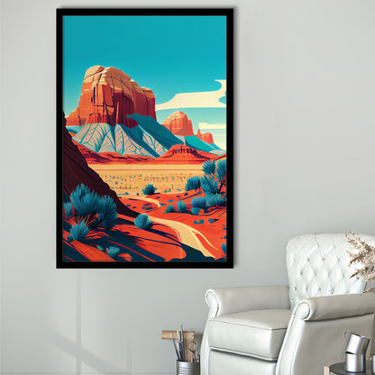 Utah Retro Art Print, Utah City Wall Art, Framed Art Print, Picture Framed, Painting Art