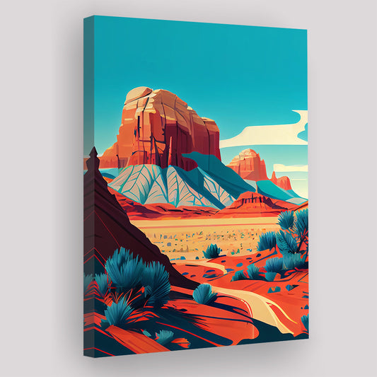 Utah Retro Art Print, Utah City Wall Art, Canvas Print, Painting Canvas, Living Room Decor