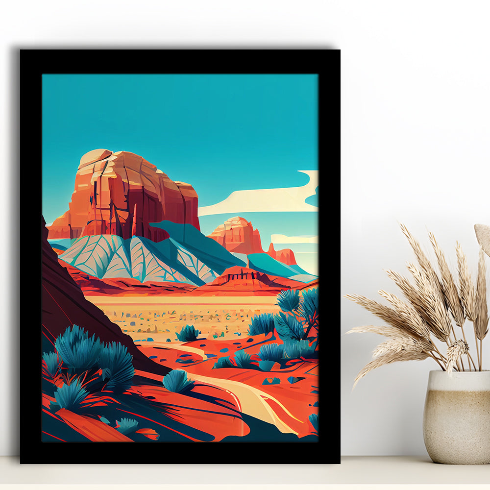 Utah Retro Art Print, Utah City Wall Art, Framed Art Print, Picture Framed, Painting Art