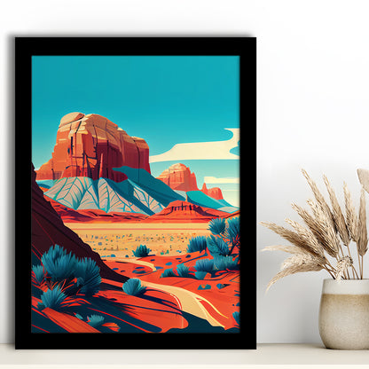 Utah Retro Art Print, Utah City Wall Art, Framed Art Print, Picture Framed, Painting Art