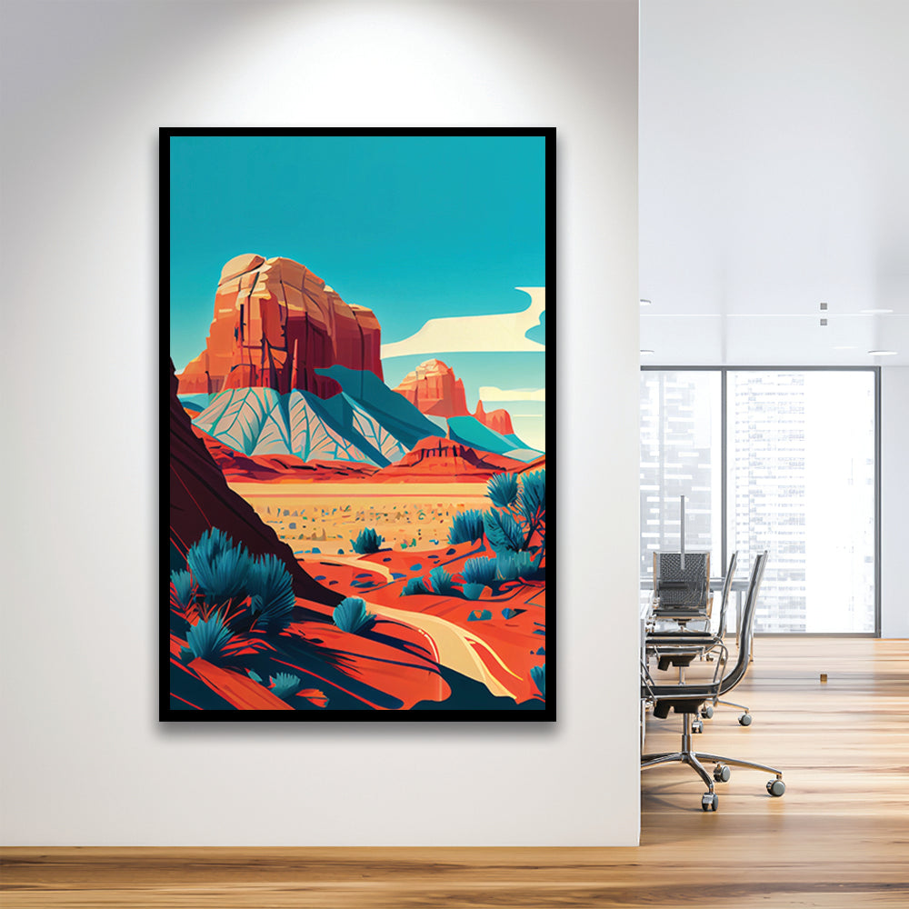Utah Retro Art Print, Utah City Wall Art, Framed Art Print, Picture Framed, Painting Art